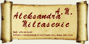 Aleksandra Miltašević vizit kartica